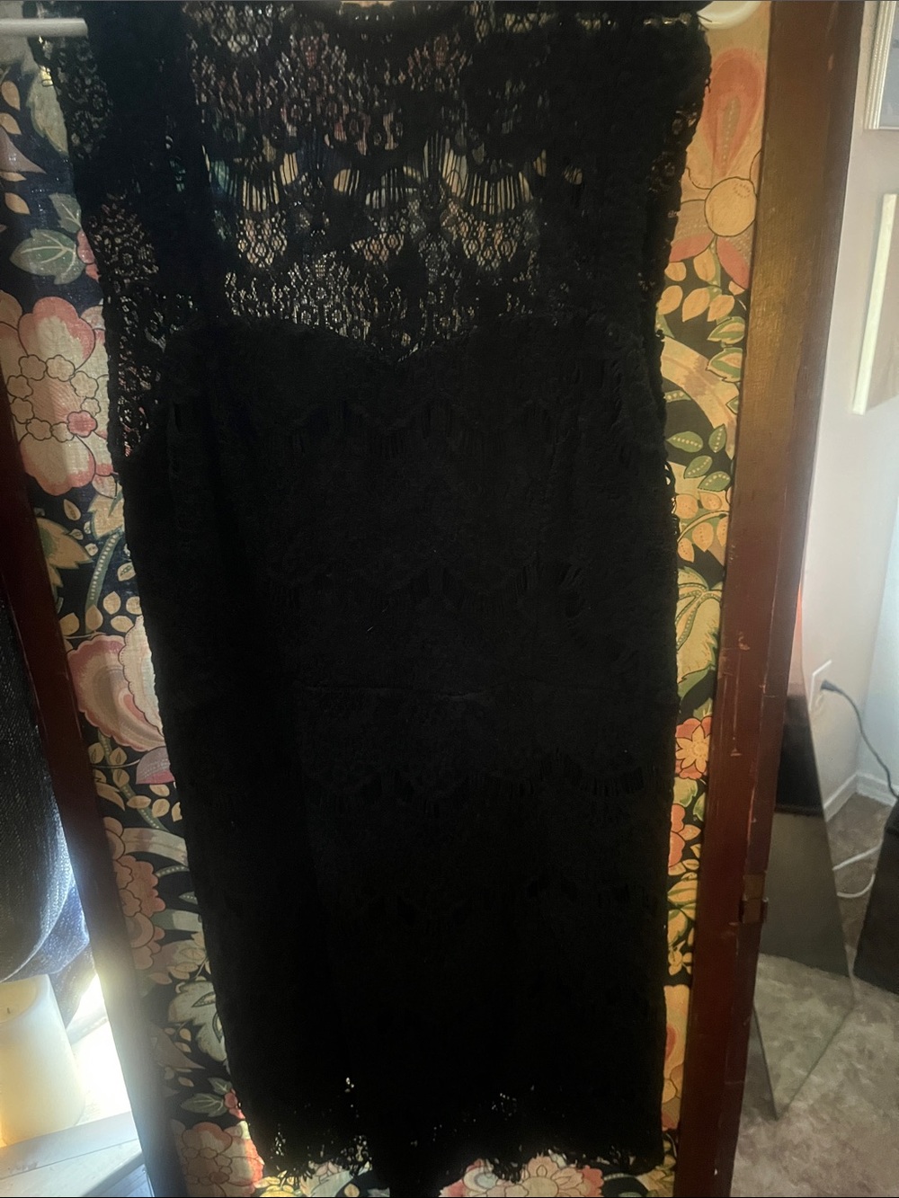 Black Lace Sleeveless Women’s Dress free people open back lbd dress